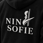 NINA SOFIE Hoodie – Black · Front & Back Logo