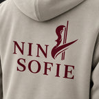 NINA SOFIE Hoodie – Sand · Front & Back Logo