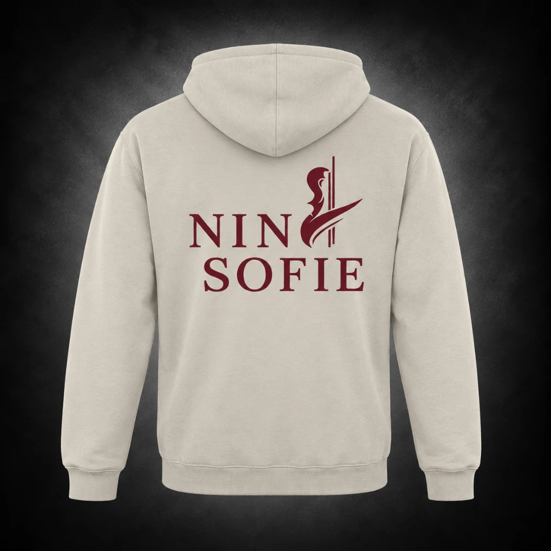 NINA SOFIE Hoodie – Sand · Front & Back Logo
