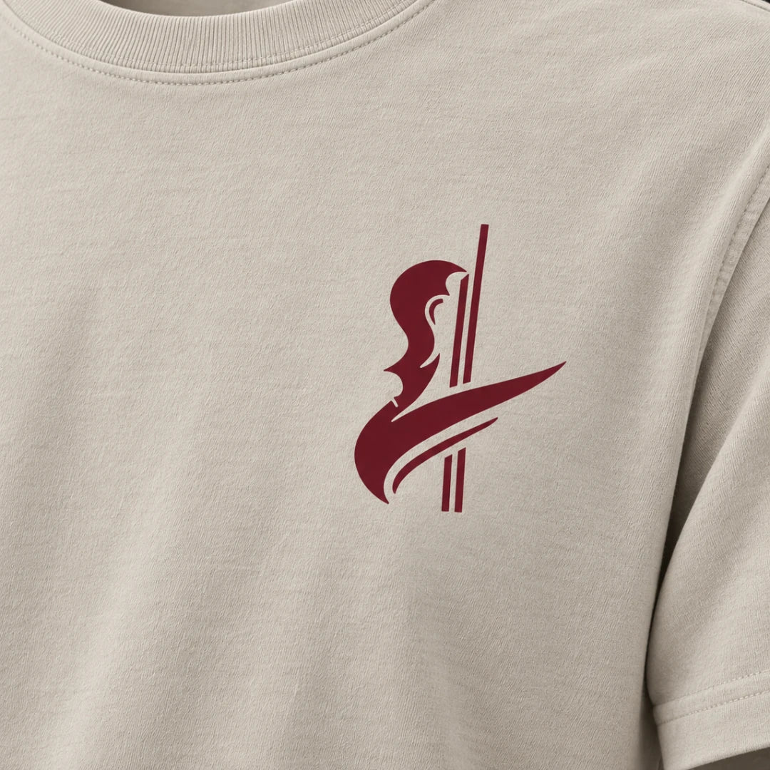 NINA SOFIE T-Shirt – Sand · Front Logo